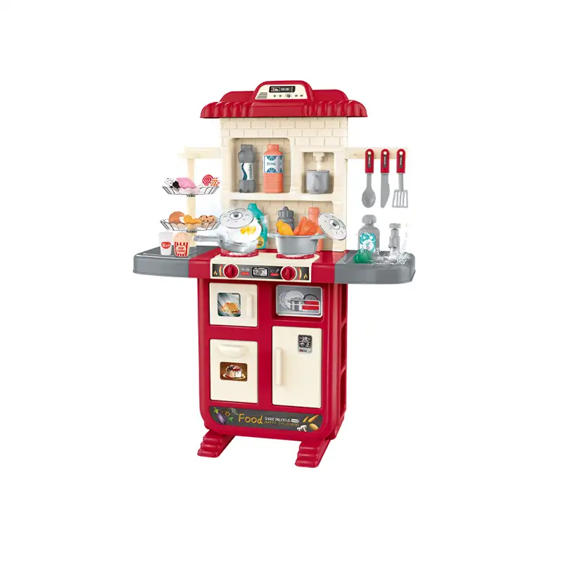 Kids kitchen set with light, sound and spraying