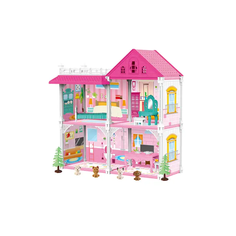 DIY Assembly Series Fashion Villa 130PCS (4 rooms, DIY construction)