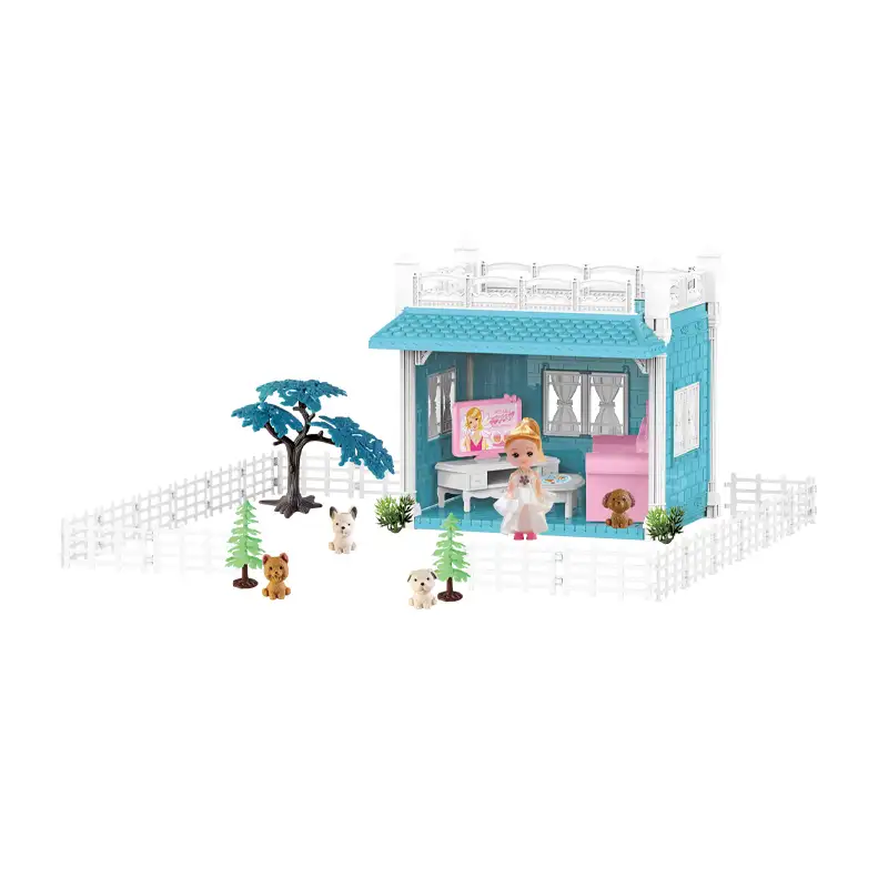 Blue Villa Princess House 80PCS (1 room, DIY construction)