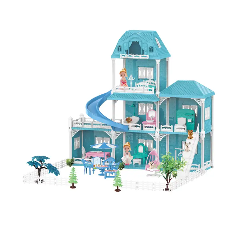 Blue Villa Princess House 213PCS (6 rooms, DIY construction)