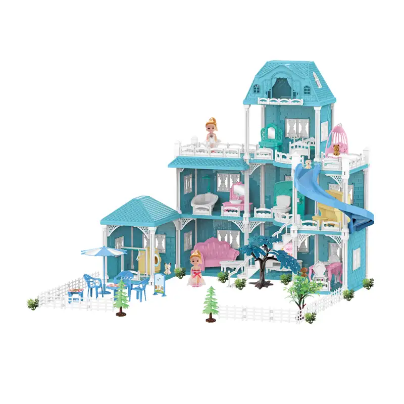 Blue Villa Princess House 304PCS (8 rooms DIY construction)