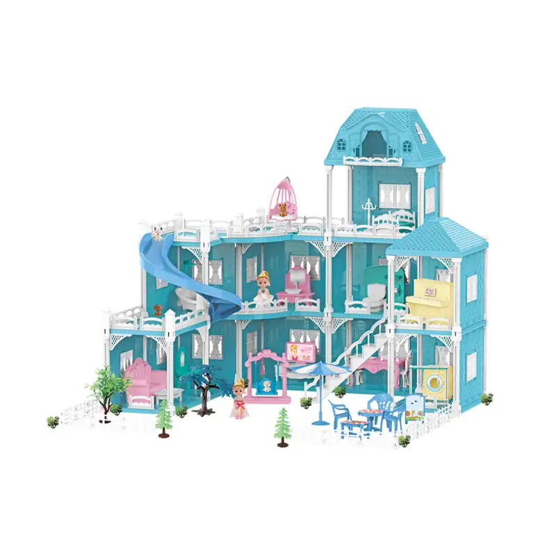 Blue Villa Princess House 346PCS (10 rooms DIY construction)