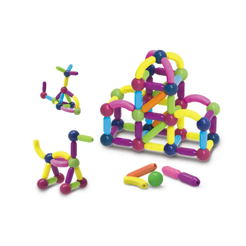 Intelligent Magnetic rod 130 PCS Educational Magnetic Building Blocks